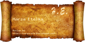 Harza Etelka névjegykártya